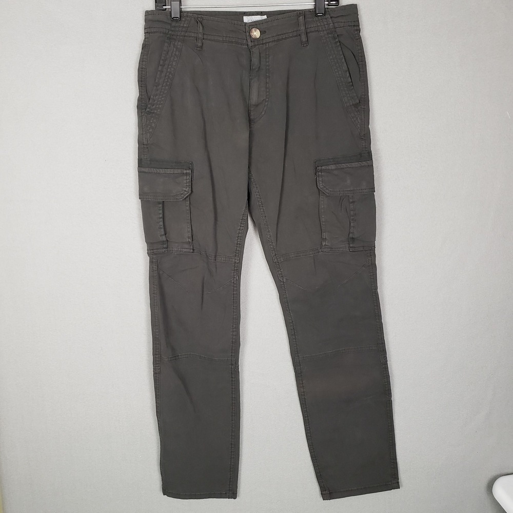 Sun + Stone Tapered Cargo Pants Dark Gray Casual Cotton Academia Men's Size 31‎